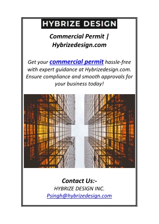 Commercial Permit | Hybrizedesign.com