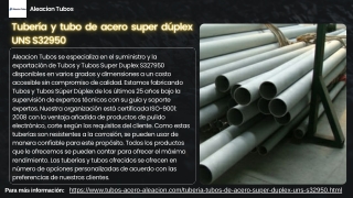 Tubería y tubo de acero super dúplex UNS S32950