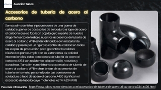 Accesorios de tubería de acero al carbono