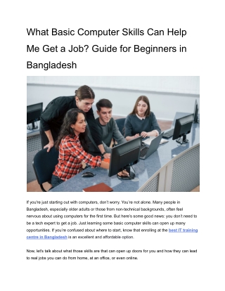 What Basic Computer Skills Can Help Me Get a Job?