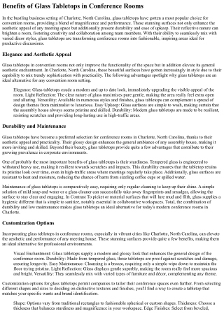 Glass Tabletops That Dazzle In Charlotte North Carolina Conference Rooms