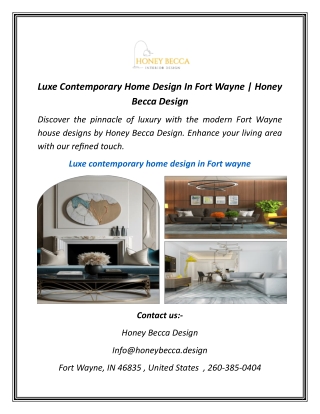 Luxe Contemporary Home Design In Fort Wayne | Honey Becca Design