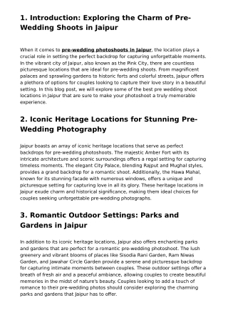 Best pre wedding shoot locations in Jaipur