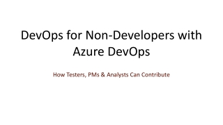 DevOps for Non-Developers with Azure DevOps
