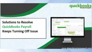 Fix QuickBooks Payroll Keeps Turning Off Issue