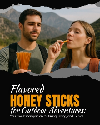 Flavored Honey Sticks for Outdoor Adventures Your Sweet Companion for Hiking, Biking, and Picnics