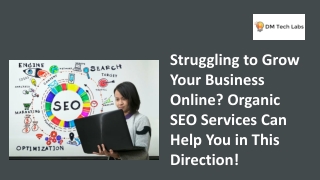 Struggling to Grow Your Business Online? Organic SEO Services Can Help You in Th