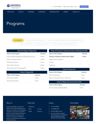 universalskilltechuniversity-edu-in-programs | Engineering universities in Vasai