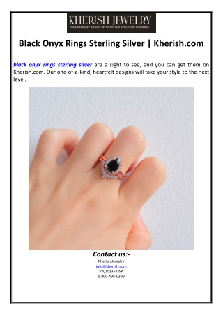 Black Onyx Rings Sterling Silver | Kherish.com