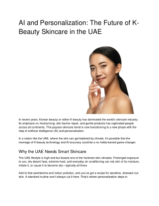 AI and Personalization_ The Future of K-Beauty Skincare in the UAE