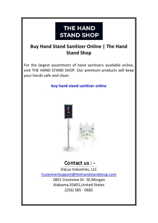 Buy Hand Stand Sanitizer Online  The Hand Stand Shop