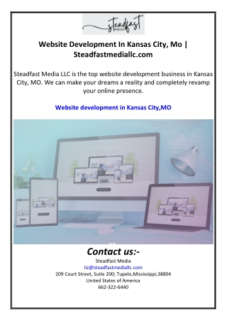 Website Development In Kansas City, Mo | Steadfastmediallc.com