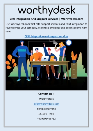 Crm Integration And Support Services  Worthydesk.com