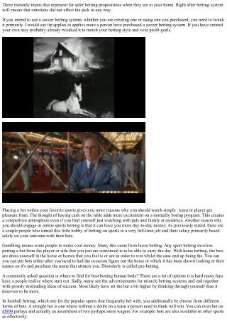 Useful Techniques To Matched Betting