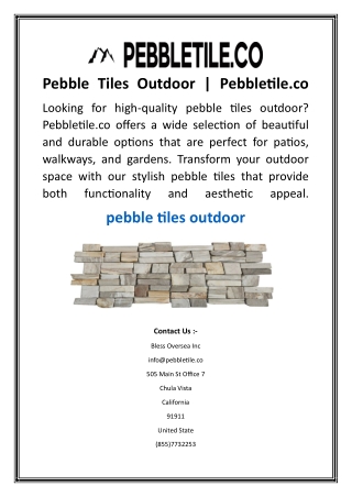 Pebble Tiles Outdoor Pebbletile.co