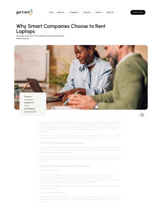 Why Smart Companies Choose to Rent Laptops