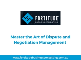 Master the Art of Dispute and Negotiation Management