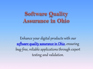 Software Quality Assurance in Ohio