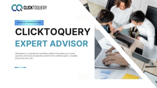 ClicktoQuery – Ask Questions. Get Expert Answers Instantly.  Complete Company Overview