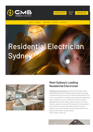 Residential Electrician Sydney