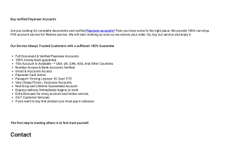 Buy verified Payoneer Accounts