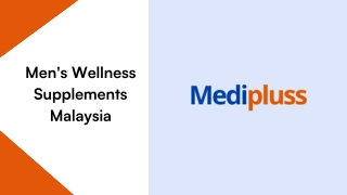 Men's Wellness Supplements Malaysia