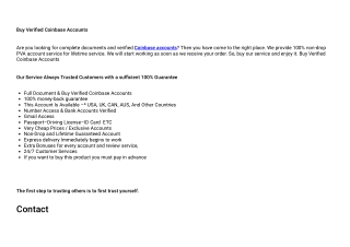 Buy Verified Coinbase Accounts