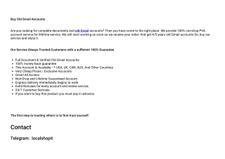 Buy Old Gmail Accounts