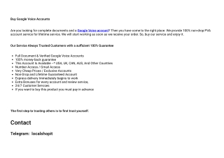 Buy Google Voice Accounts