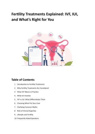Fertility Treatments Explained IVF IUI and What’s Right for You