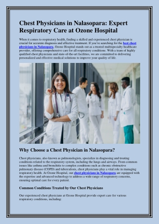 Chest Physicians in Nalasopara