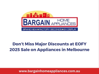 Don’t Miss Major Discounts at EOFY 2025 Sale on Appliances in Melbourne
