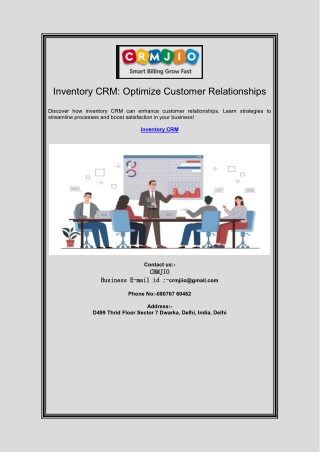 Inventory CRM: Optimize Customer Relationships
