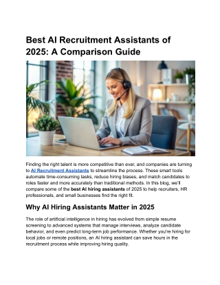 Best AI Recruitment Assistants of 2025  A Comparison Guide