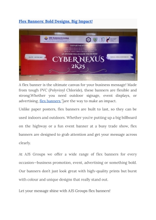 flex banner SERVICES