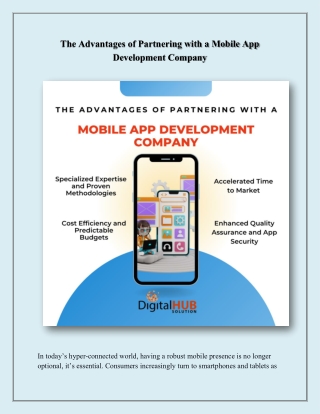 The Advantages of Partnering with a Mobile App Development Company