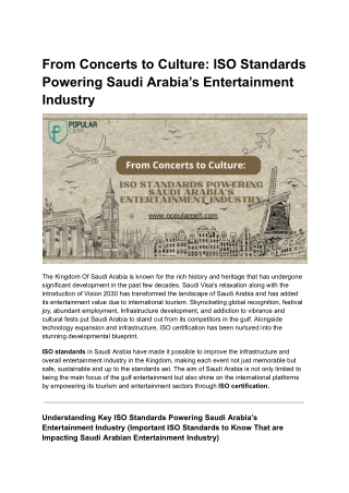 From Concerts to Culture_ ISO Standards Powering Saudi Arabia’s Entertainment Industry