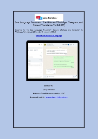 Best Language Translator: The Ultimate WhatsApp, Telegram, and Discord Translati