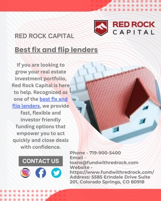 Best fix and flip lenders | Red Rock Capital