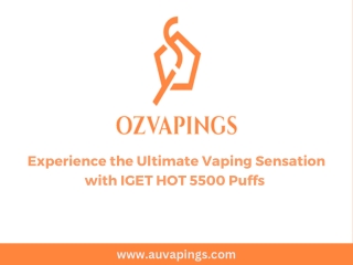 Experience the Ultimate Vaping Sensation with IGET HOT 5500 Puffs