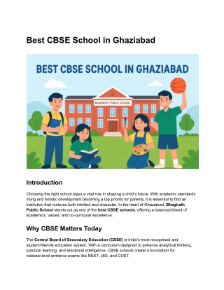 Best CBSE School in Ghaziabad