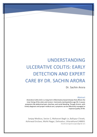 Understanding Ulcerative Colitis