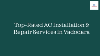 Top-Rated AC Installation & Repair Services in Vadodara