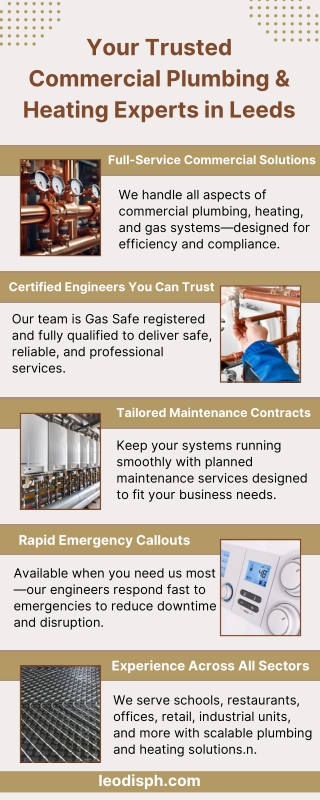 Commercial plumbers, Heating & Gas engineers  Leodis Developments