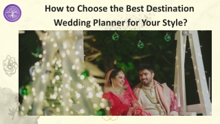 How to Choose the Best Destination Wedding Planner
