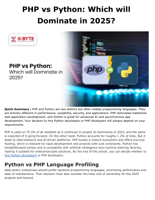 PHP vs Python_ Which will Dominate in 2025