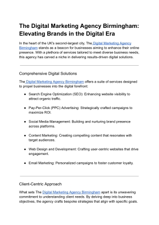 digital marketing agency birmingham