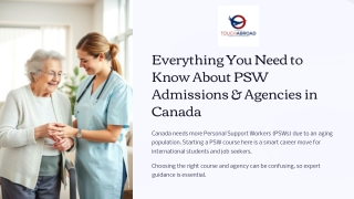 Complete Guide to PSW Course Admissions & Agencies in Canada