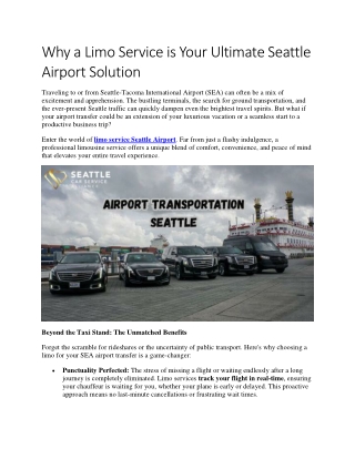 Why a Limo Service is Your Ultimate Seattle Airport Solution.docx