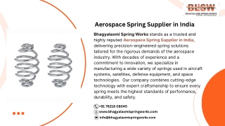 Aerospace Spring Supplier in India